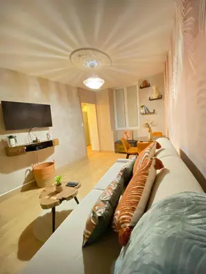 Télévision ou salle de divertissement dans l'établissement Charmant T1 hypercentre Nantes