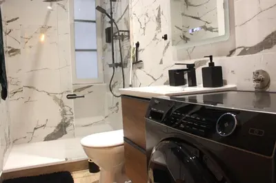 Salle de bains dans l'établissement Charmant T1 hypercentre Nantes
