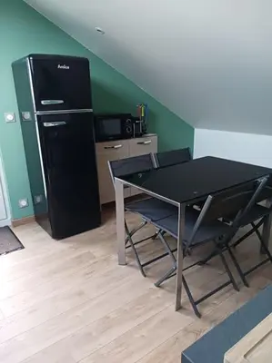Cuisine ou kitchenette dans l'établissement le calme atlantique