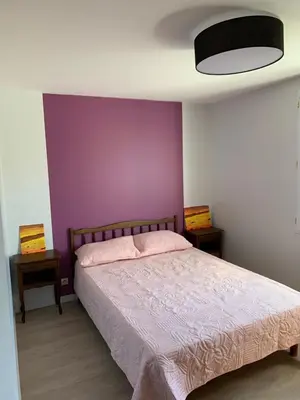 Un ou plusieurs lits dans un hébergement de l'établissement Belle maison 6 personnes à 2min du Lac du Jaunay, et 15min des plages Vendéennes