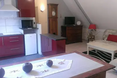 Cuisine ou kitchenette dans l'établissement Gite à la ferme du chateau