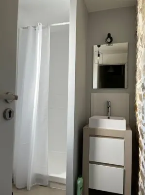 Salle de bains dans l'établissement Gite spacieux 290m2, SPA Ext, Billard et babyfoot.