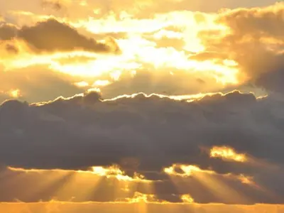 Lever ou coucher de soleil vu de la maison de vacances ou à proximité