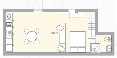 Plan de l'établissement La Charmille - Côté Cour