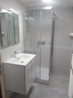 Salle de bains dans l'établissement Le Studio