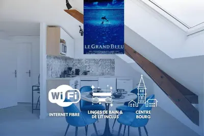 Plan de l'établissement Le Grand Bleu - Wifi fibre/Linge/Accès cour