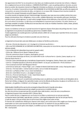 Plan de l'établissement Appartement pour 4 face mer plage + piscine
