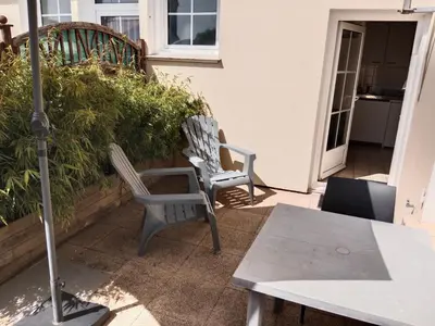Balcon ou terrasse dans l'établissement Les Hortensias