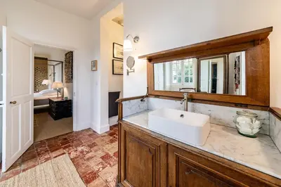 Salle de bains dans l'établissement Les Rangeardières - Piscine - Familial