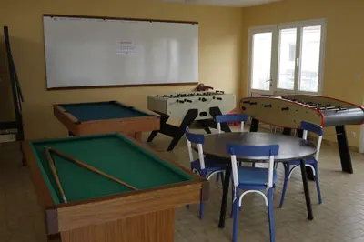 Billard dans l'établissement Appart en front de mer pour famille : Molène
