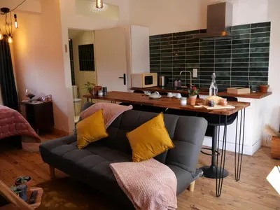 Coin salon dans l'établissement Le Grenier Du Botaniste