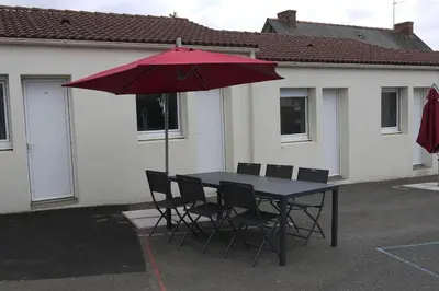 Terrasse ou espace extérieur de l'établissement Appartement 4/6 pers accès plage direct : Batz