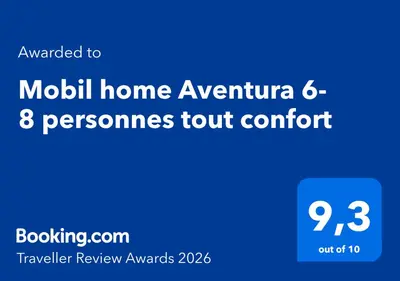 Certificat, récompense, panneau ou autre document affiché dans l'établissement Mobil home Aventura 6-8 personnes tout confort