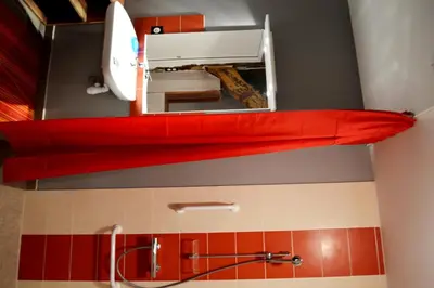 Salle de bains dans l'établissement Les Logis du Hallay