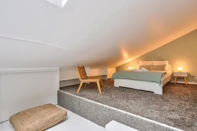 Un ou plusieurs lits dans un hébergement de l'établissement NOCNOC Loft L'atypique - 185m2 Centre de Nantes