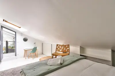 Un ou plusieurs lits dans un hébergement de l'établissement NOCNOC Loft L'atypique - 185m2 Centre de Nantes