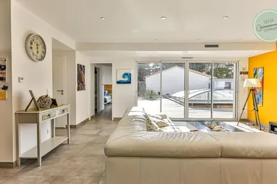 Un ou plusieurs lits dans un hébergement de l'établissement Villa la Fleur des Dunes
