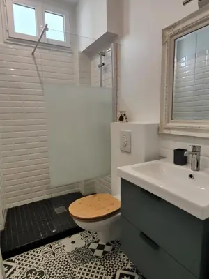 Salle de bains dans l'établissement Pied à terre en bord de mer