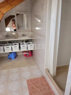 Salle de bains dans l'établissement Gite le Nid de l'Erdre
