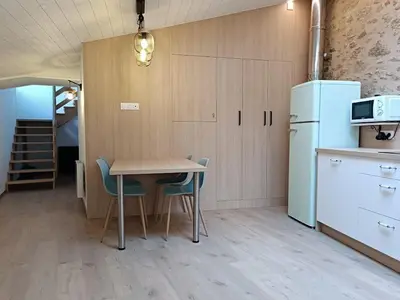 Cuisine ou kitchenette dans l'établissement Gîte le Choupisson