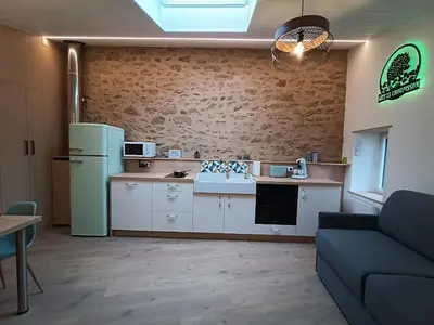 Cuisine ou kitchenette dans l'établissement Gîte le Choupisson