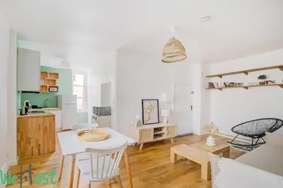 Cuisine ou kitchenette dans l'établissement Scribe bleu1 Cosy & calme au cœur de Nantes