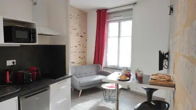 Cuisine ou kitchenette dans l'établissement Charmant studio hyper centre