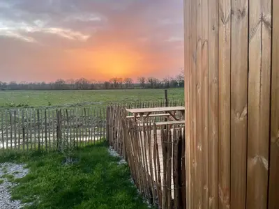 Lever ou coucher de soleil vu de the country house ou à proximité