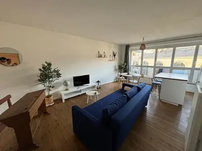 Télévision ou salle de divertissement dans l'établissement citybreak des balcons d'Ancenis