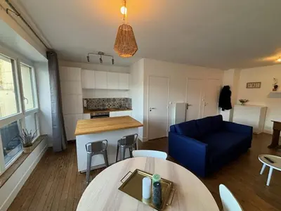 Cuisine ou kitchenette dans l'établissement citybreak des balcons d'Ancenis
