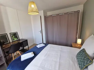 Un ou plusieurs lits dans un hébergement de l'établissement Cosy et central - Le Berlingot nantais
