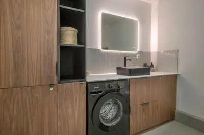 Cuisine ou kitchenette dans l'établissement Appartement pour 4 centre et bord de mer