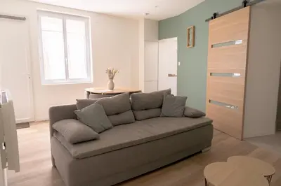 Coin salon dans l'établissement La Vie En Gîte (Le Cosy)
