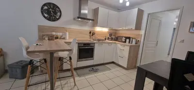 Cuisine ou kitchenette dans l'établissement Les reflets de Loire