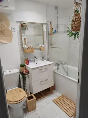 Salle de bains dans l'établissement Mon coin de Paradis