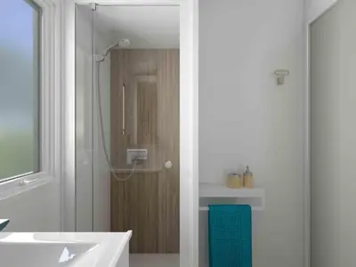 Salle de bains dans l'établissement Slow Village Pornic