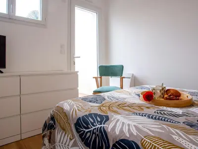 Un ou plusieurs lits dans un hébergement de l'établissement Holiday Home Ty Gwen by Interhome