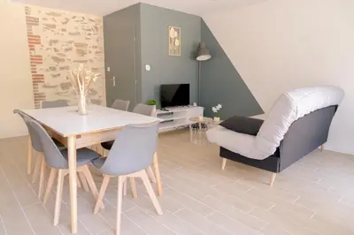 Coin salon dans l'établissement La Vie En Gîte (Le Scandinave)