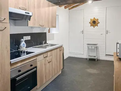 Cuisine ou kitchenette dans l'établissement Le Clos des Écorcins - Terrasse - Parking privé
