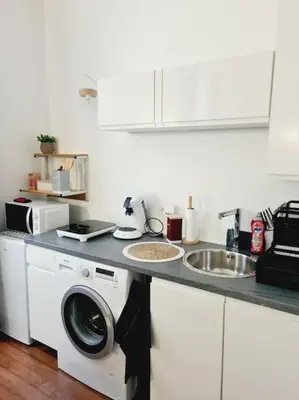Cuisine ou kitchenette dans l'établissement L'anjou - St Nazaire - Comme à la maison