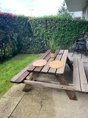 Jardin de l'établissement Pornichet 4 personnes a 3 mns de la plage avec jardin