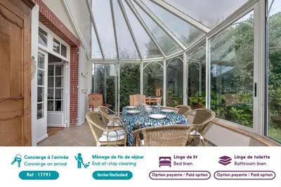 Jardin de l'établissement Maison pour 6 à la Bernerie à 270m de la plage