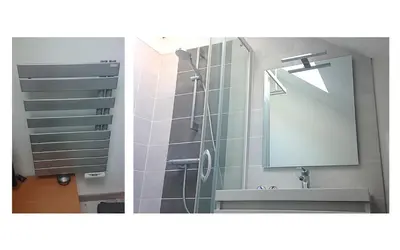 Salle de bains dans l'établissement Duplex quartier viarme