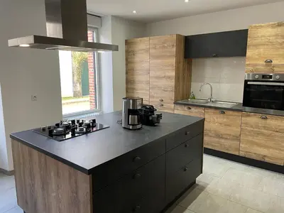 Cuisine ou kitchenette dans l'établissement Gîte Belle Entrée