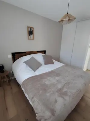 Un ou plusieurs lits dans un hébergement de l'établissement La Vie En Gîte (La Grange & Spa)