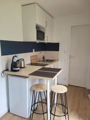 Cuisine ou kitchenette dans l'établissement L'Home Had_oro