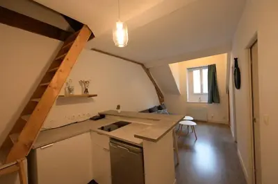 Cuisine ou kitchenette dans l'établissement Studio Guépin : hyper centre au pied du tram
