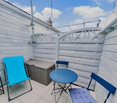 Balcon ou terrasse dans l'établissement Pied-à-terre proche du centre et commodités