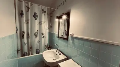 Salle de bains dans l'établissement Le Richelieu, charme face ocean