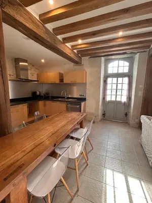 Cuisine ou kitchenette dans l'établissement Demeure La Lande Fleurie